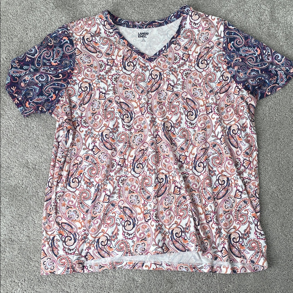Lands’ End V-neck Cotton Tee